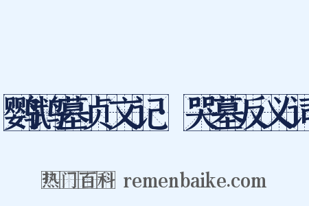 鹦鹉墓贞文记·哭墓反义词是什么意思的图片